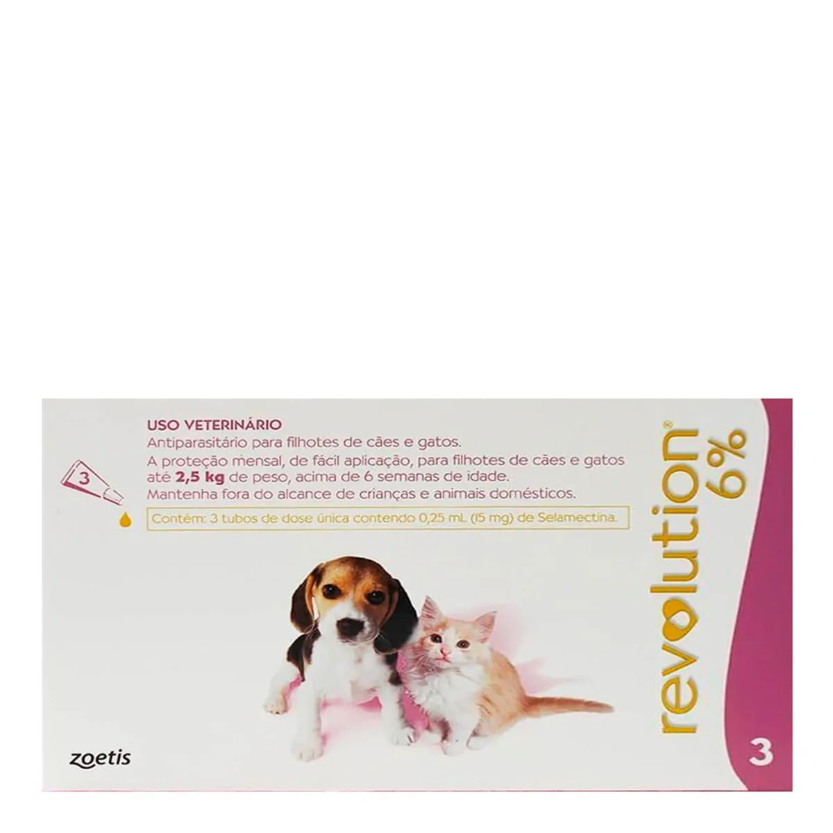 Revolution 6% Para Cães E Gatos Até 2,5Kg - 0,25Ml