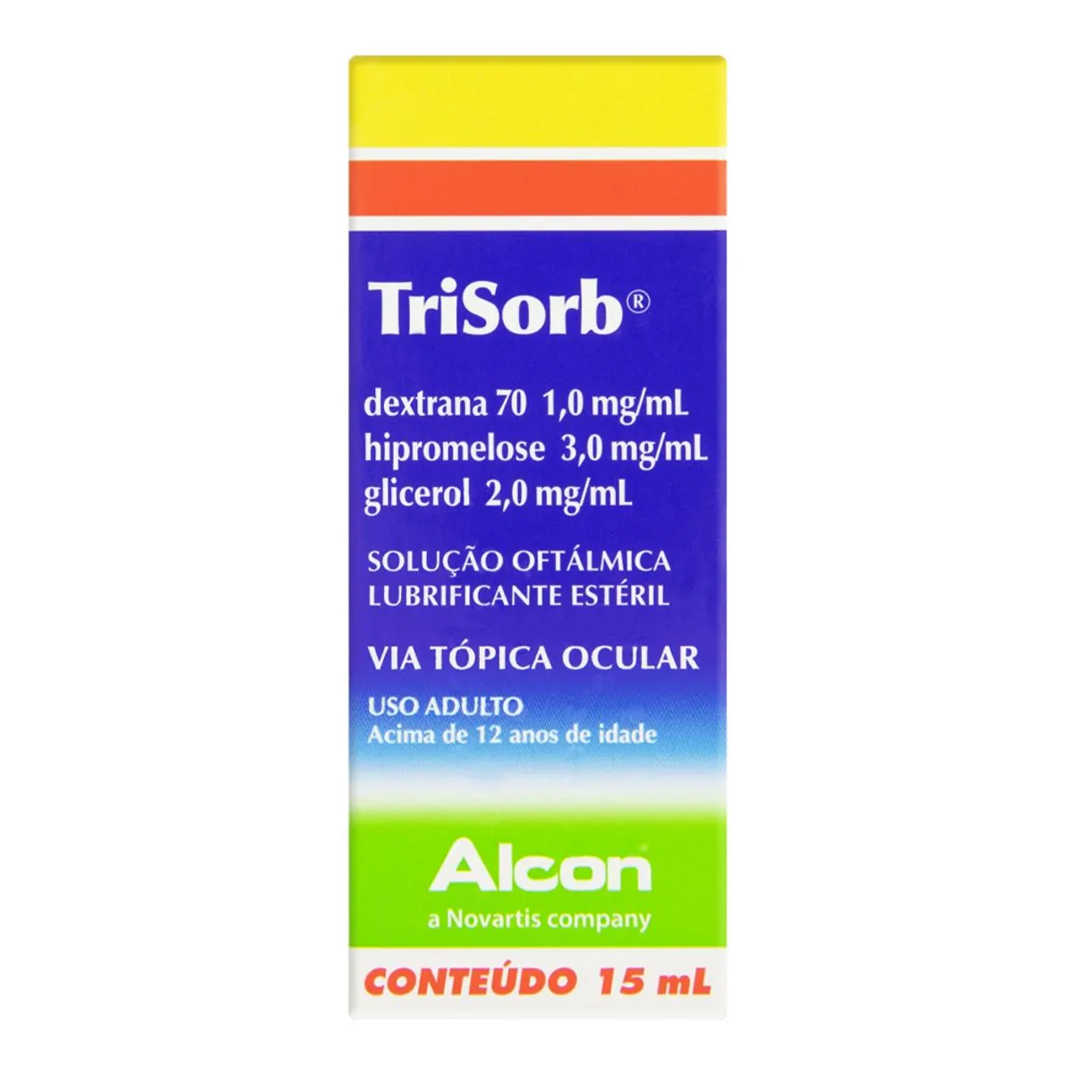 Colírio Lubrificante Trisorb 1mg/ml + 3mg/ml + 2mg/ml 15ml