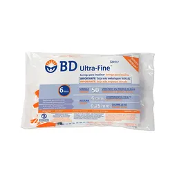 Seringa Bd Ultra-fine Insulina 50u Agulha 6mm com 10 Unidades - Seringa BD Ultra-Fine Insulina 50U A