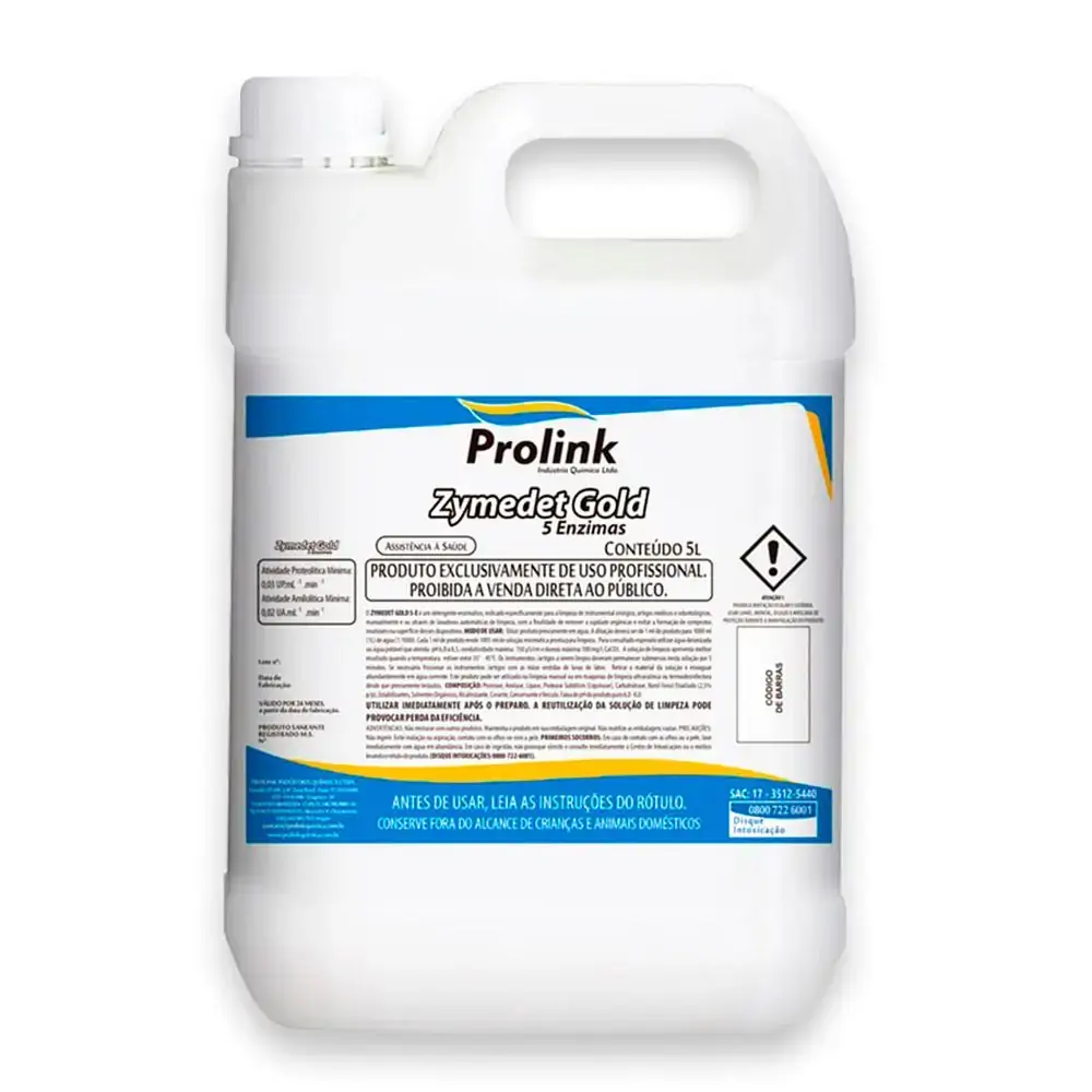 Detergente Enzimático Zymedet Gold 5 Enzimas 5L - Prolink