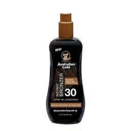Australian Gold  FPS 30 Instant Bronzer Gel Sunscreen - Acelerador Bronzeador 237ml