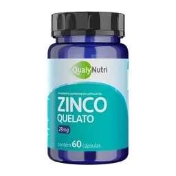 Zinco Quelato 28MG C/60 Cápsulas - Qualy Nutri