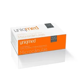 Microcânulas Metálicas SuperPremium para Procedimentos Estéticos 22G (0,70x50mm) - 24un - Uniqmed