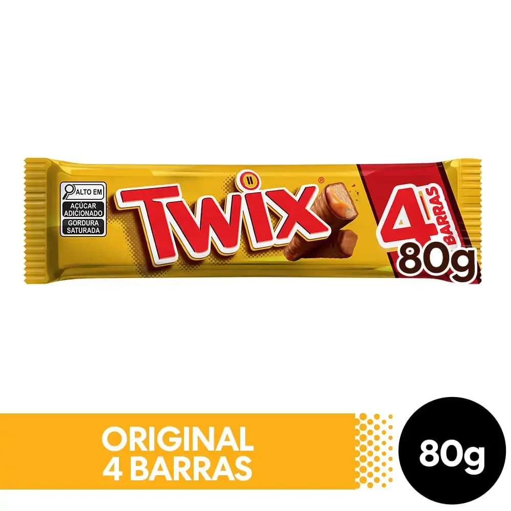 Chocolate Twix Original 4 Barras 80g - Mars
