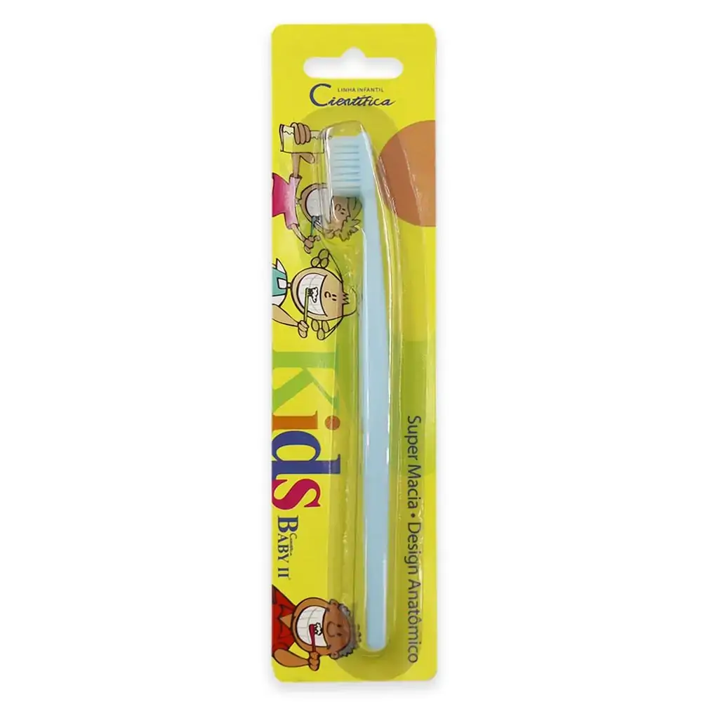 Escova Dental Infantil Científica Kids Baby II Azul - Dental Line