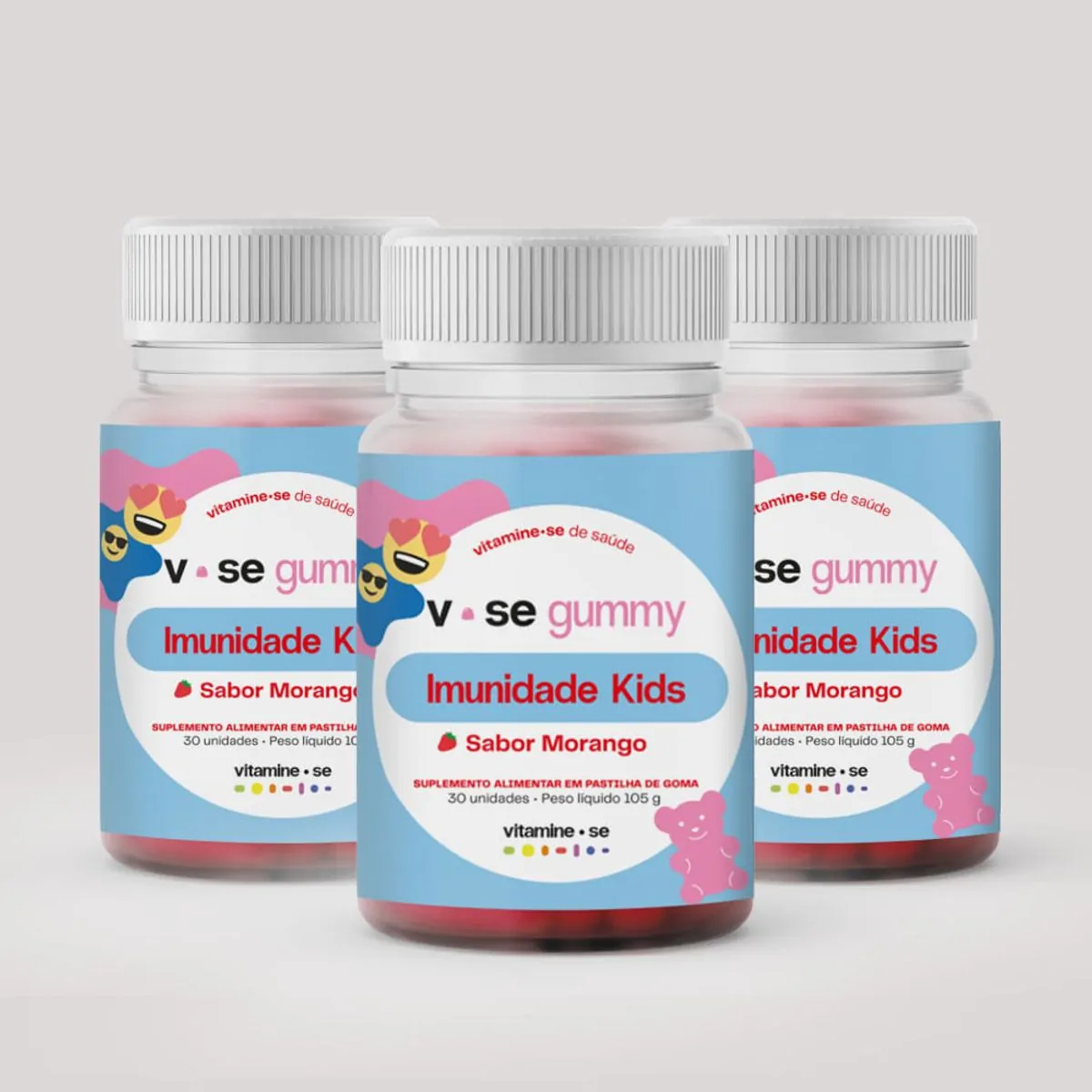 Suplemento Alimentar Trio Gummy Imunidade Kids Vitamine-se