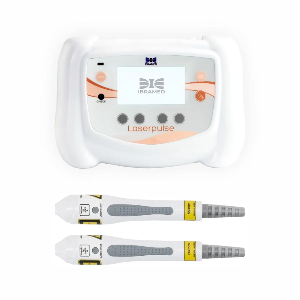 Laserpulse Portatil + Probe P3 660 nm Vermelho  + Probe P4 808 nm Infravermelho - Ibramed
