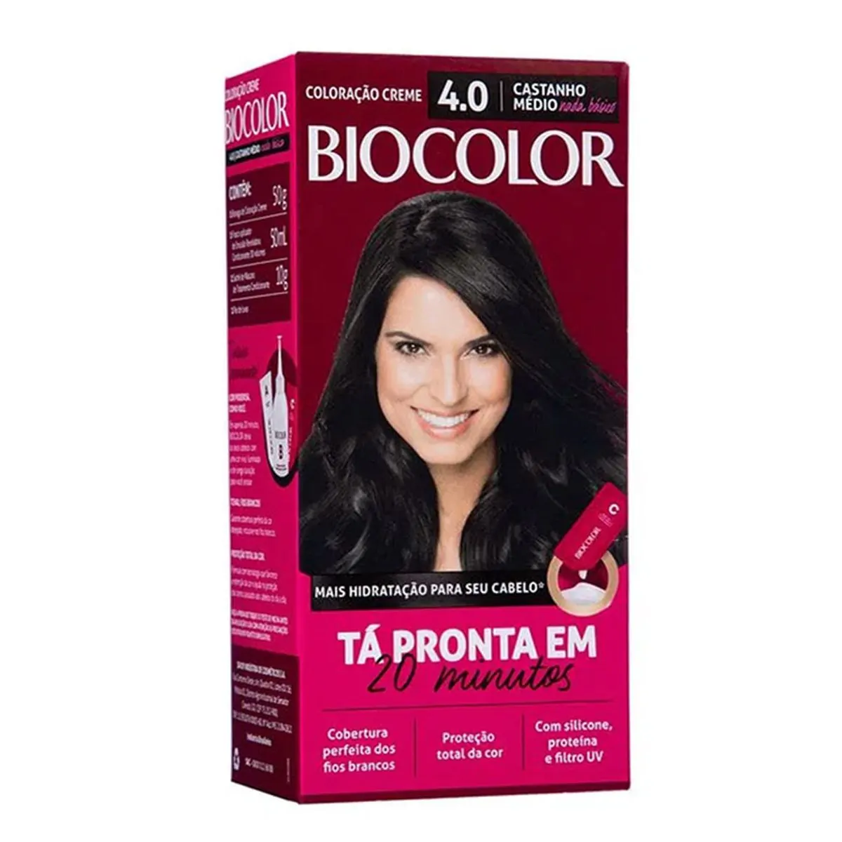 Mini Kit Coloração 4.0 Castanho Médio Nada Básico Biocolor