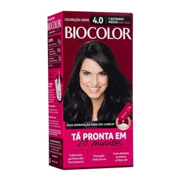 Mini Kit Coloração 4.0 Castanho Médio Nada Básico Biocolor