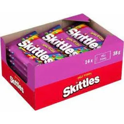 Bala sabor Wild Berry caixa com 14 unidades de 38g - Skittles