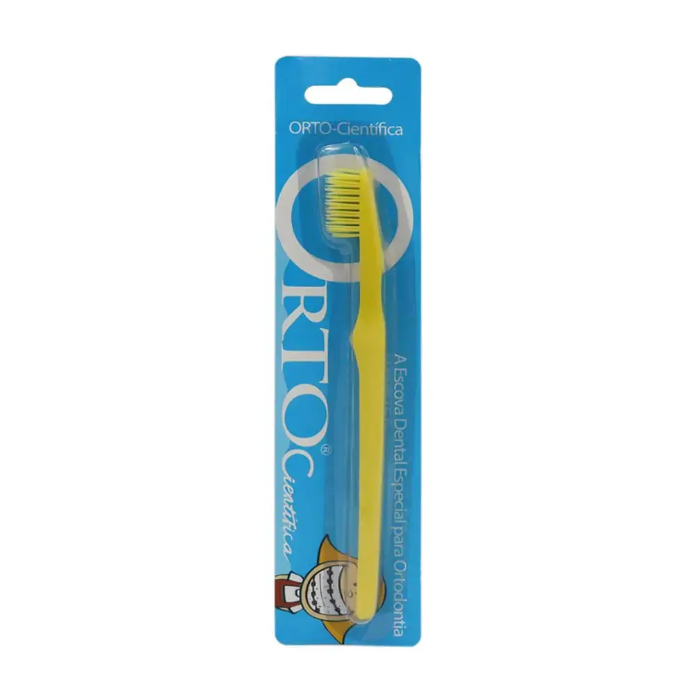 Escova Dental Ortho-Científica Amarela - Dental Line