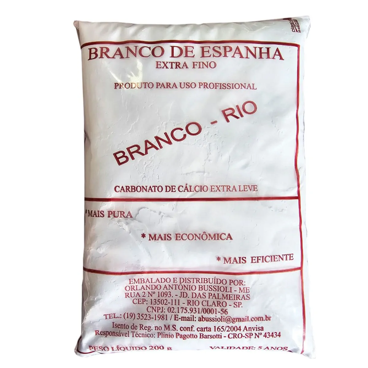 Gesso Branco de Espanha 200g - Dental Rio - Gesso Branco de Espanha 200gr - Dental Rio