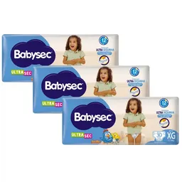 Fralda Babysec Ultrasec XG - 90 Unidades