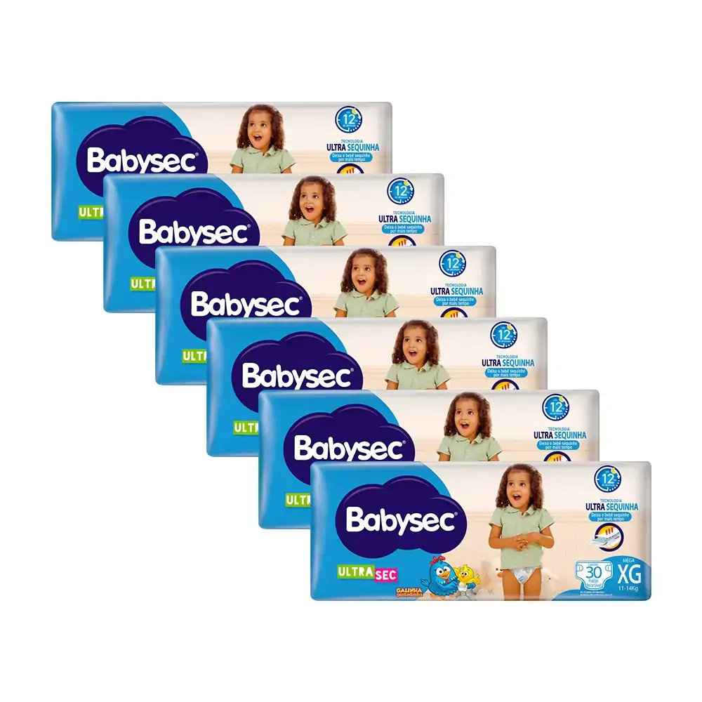 Fralda Babysec Ultrasec XG 180 Unidades 3004851