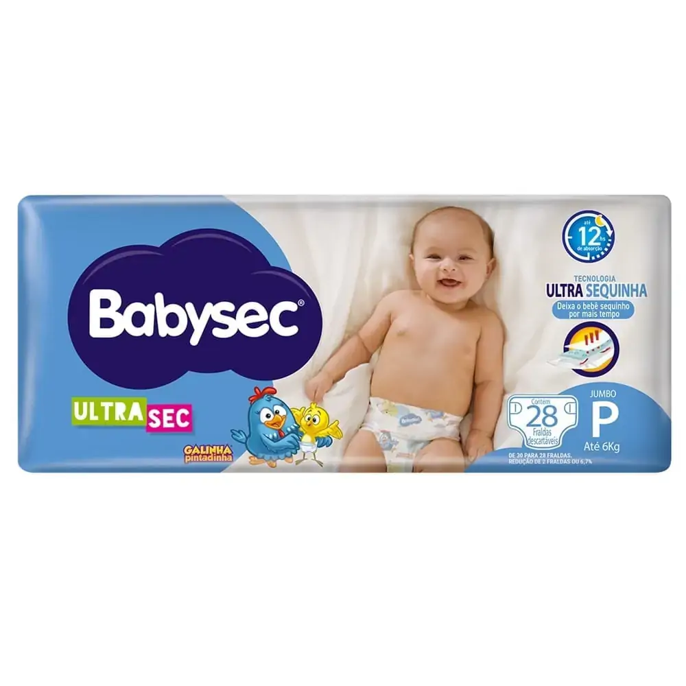 Fralda Babysec Ultrasec P 28 Unidades