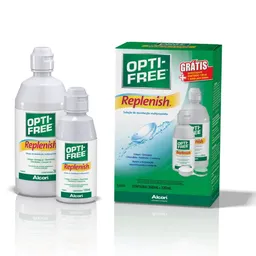 Solução para Lentes Opti-Free Replenish Alcon 300ml + 120ml
