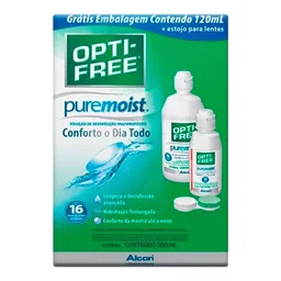 Solução Para Lentes De Contato Opti Free Alcon Pure Moist 300ml + 120ml