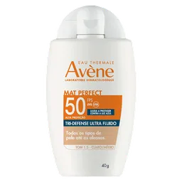 Protetor Solar Facial Avène FPS 50 Mat Perfect Cor 1.5 Claro/Médio 40g Ultra Fluido