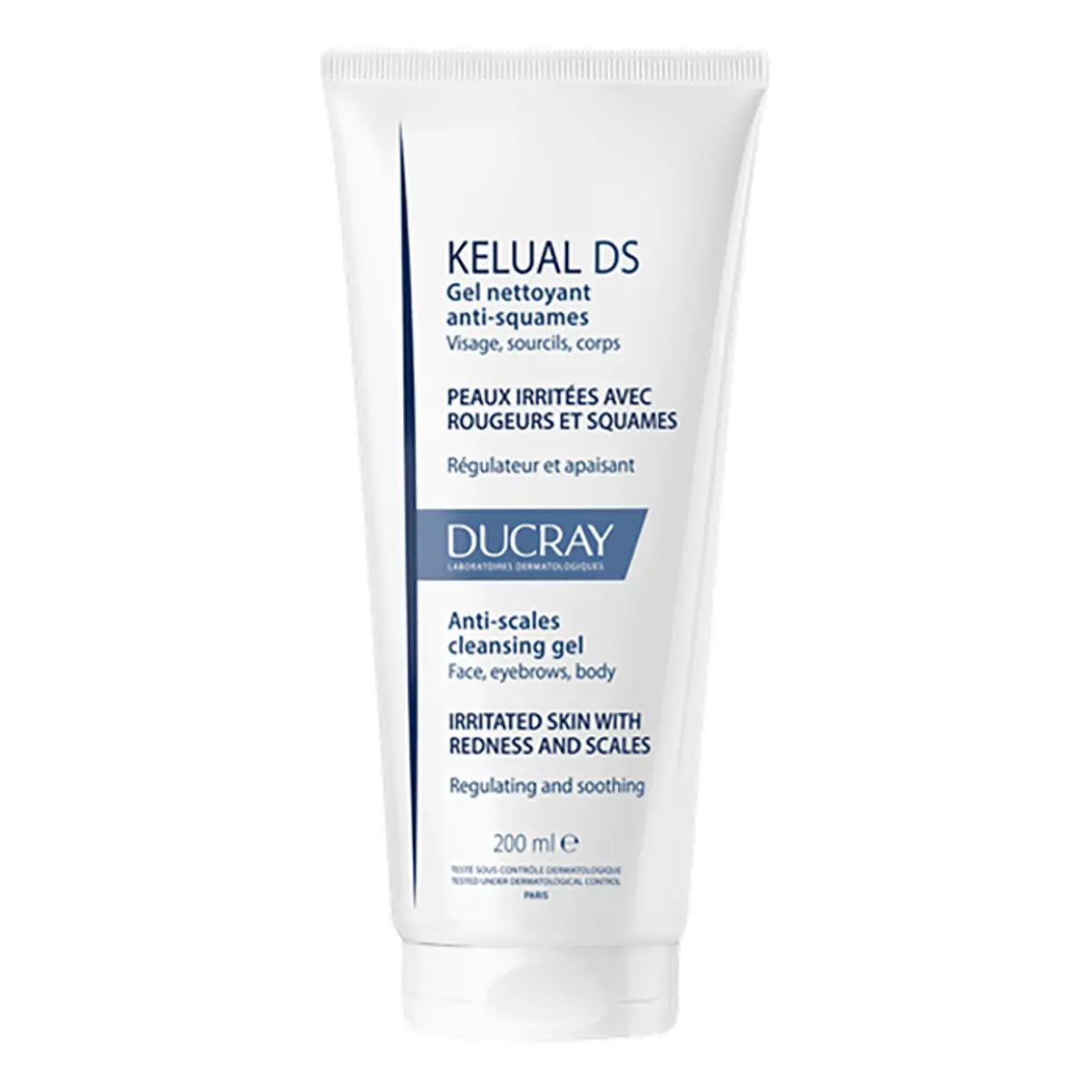 Gel de Limpeza Corporal e Facial Ducray Kelual DS Antidescamação 200ml