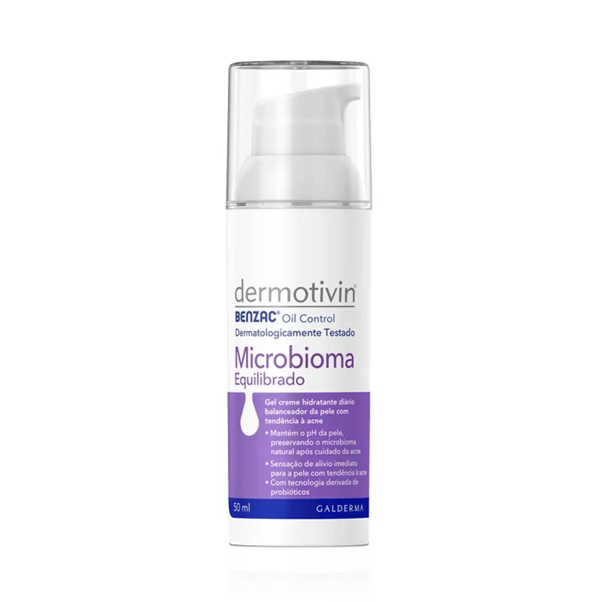Hidratante Dermotivin Benzac Oil Control Pele Acneica 50ml