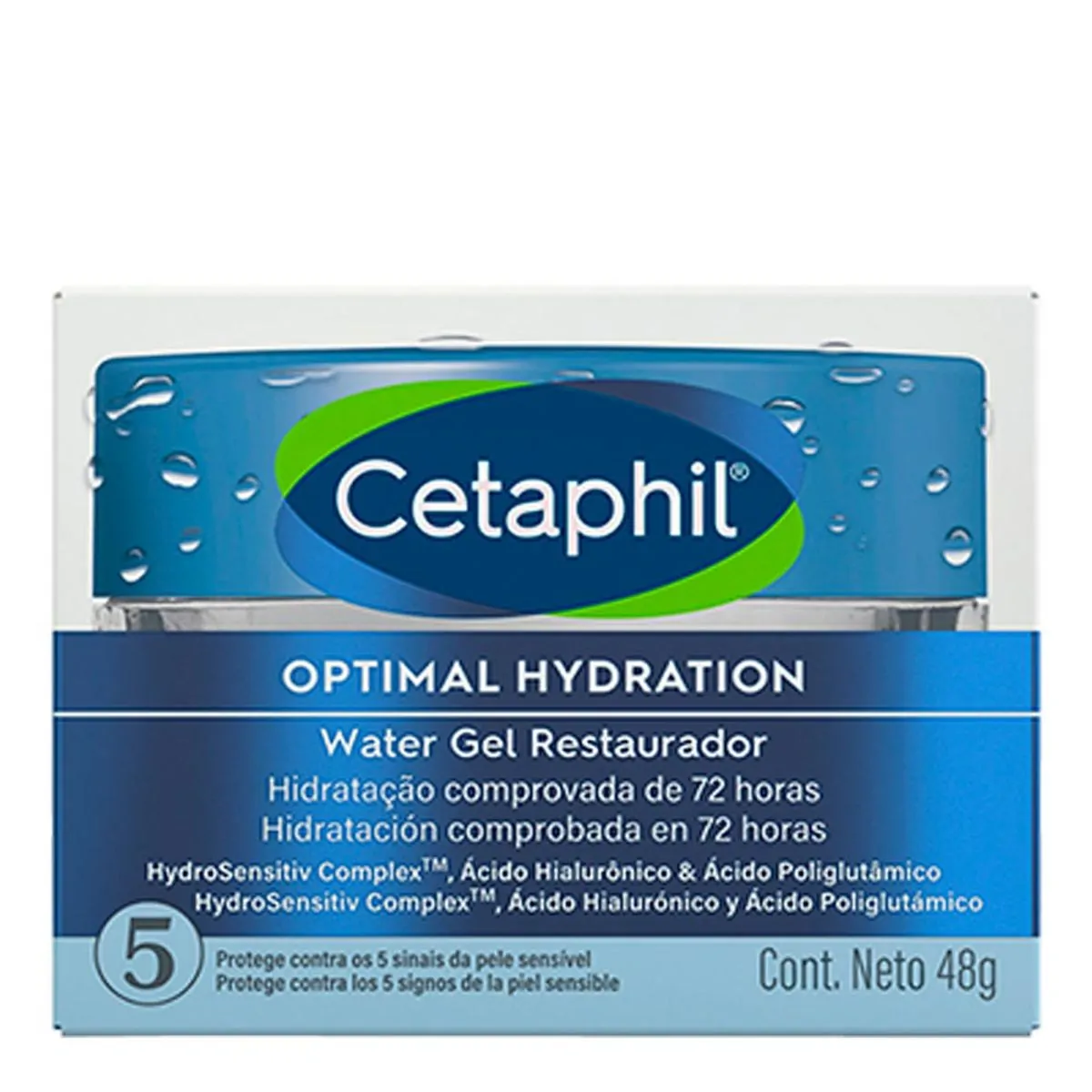 Hidratante Facial Cetaphil Optimal Hydratantion Water Gel Retaurador 48g