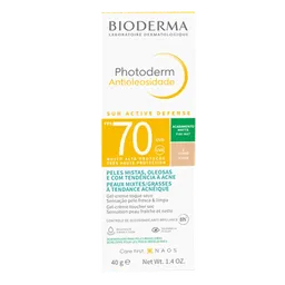 Protetor Solar Facial Bioderma FPS 70 Photoderm Antioleosidade Cor 2 Claro 40g Gel Creme