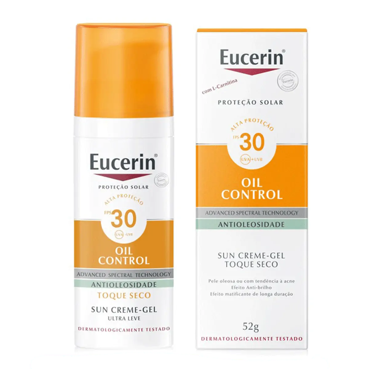 Protetor Solar Facial Eucerin FPS 30 Oil Control Antioleosidade 50ml Creme Gel