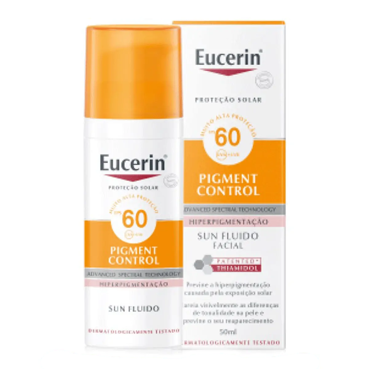 Protetor Solar Facial Eucerin FPS 60 Sun Pigment Control 50ml Fluido