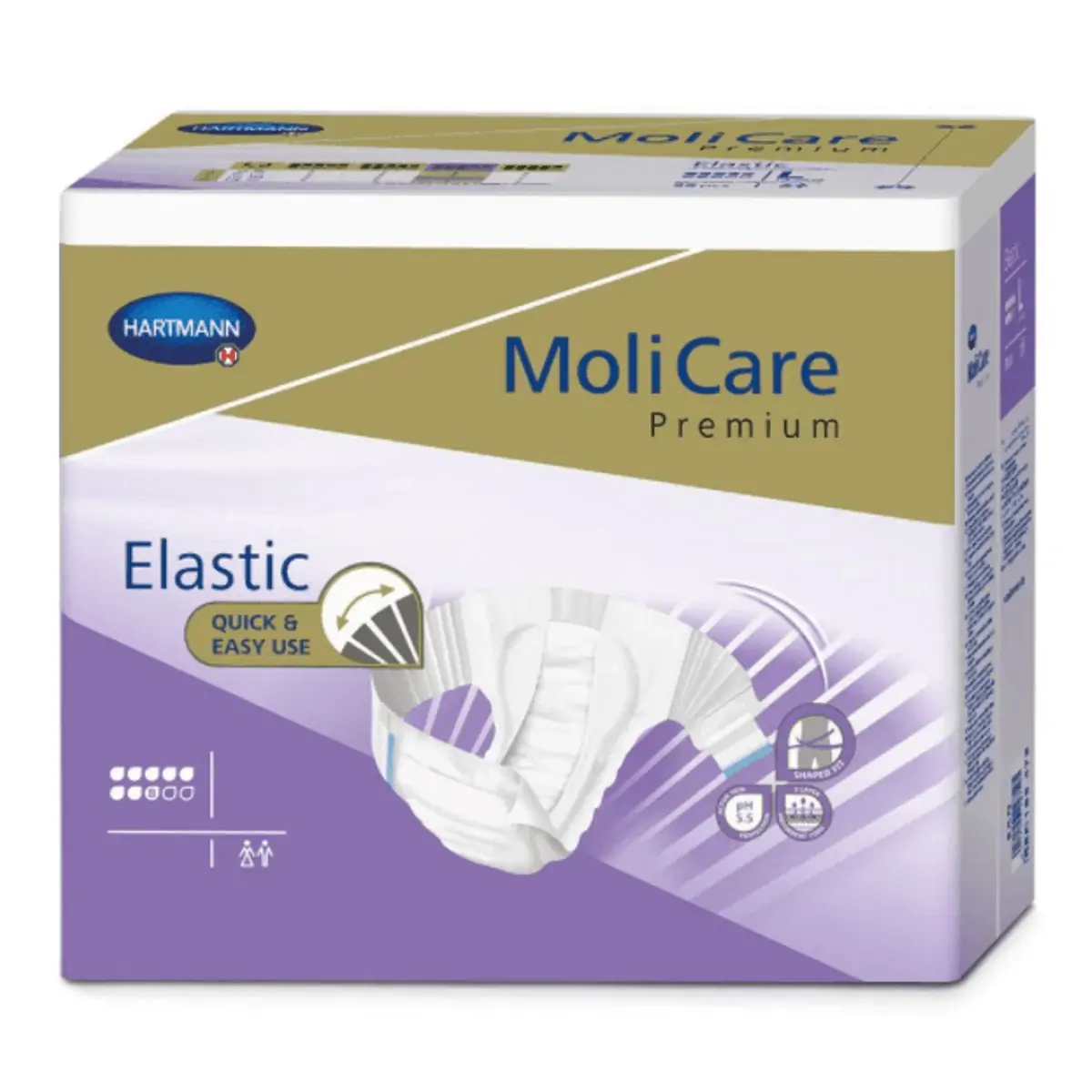 Fralda Adulto MoliCare Elastic Premium 8D Super Plus - Hartmann M (26 unidades)