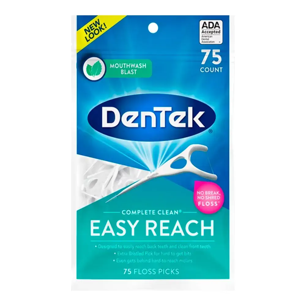 Fio Dental com Haste Dentek Complete Clean 75 Unidades