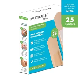Curativo Tradicional - Caixa Com 25 - Multilaser Saúde - HC491X [Reembalado]