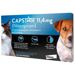 Antipulgas Capstar 11,4mg Para Cães De Até 11,4kg C/1 Comprimido