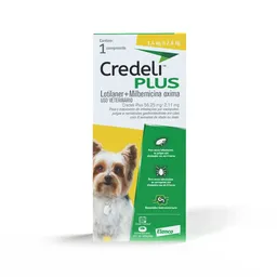 Credeli Plus 56,25Mg/ 2,11Mg Para Cães 1,4Kg A 2,8Kg - 1 Comprimido