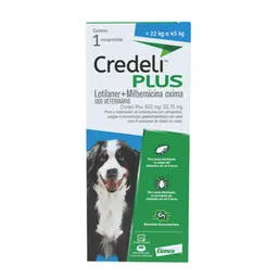 Credeli Plus 900mg/33,75mg para Cães 22kg a 45kg - 1 Comprimido