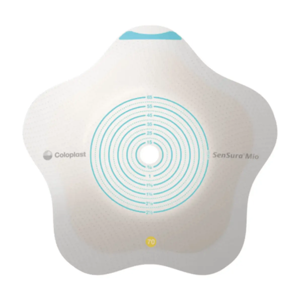 Base Adesiva Sensura MIO Concave 70mm Rec 10-65mm - 5un - Coloplast 18530