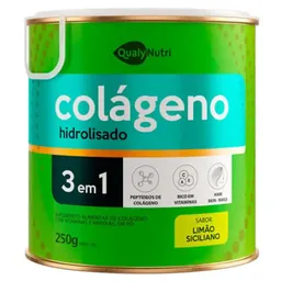 Colágeno Hidrolisado 3 em 1 Limão Siciliano Qualy Nutri 250g