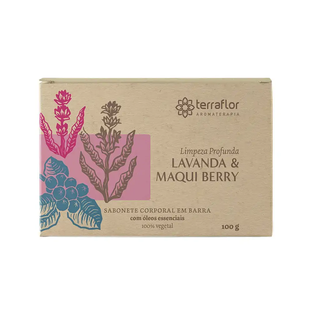 Sabonete Natural Lavanda e Maqui Berry 100g - Terra Flor