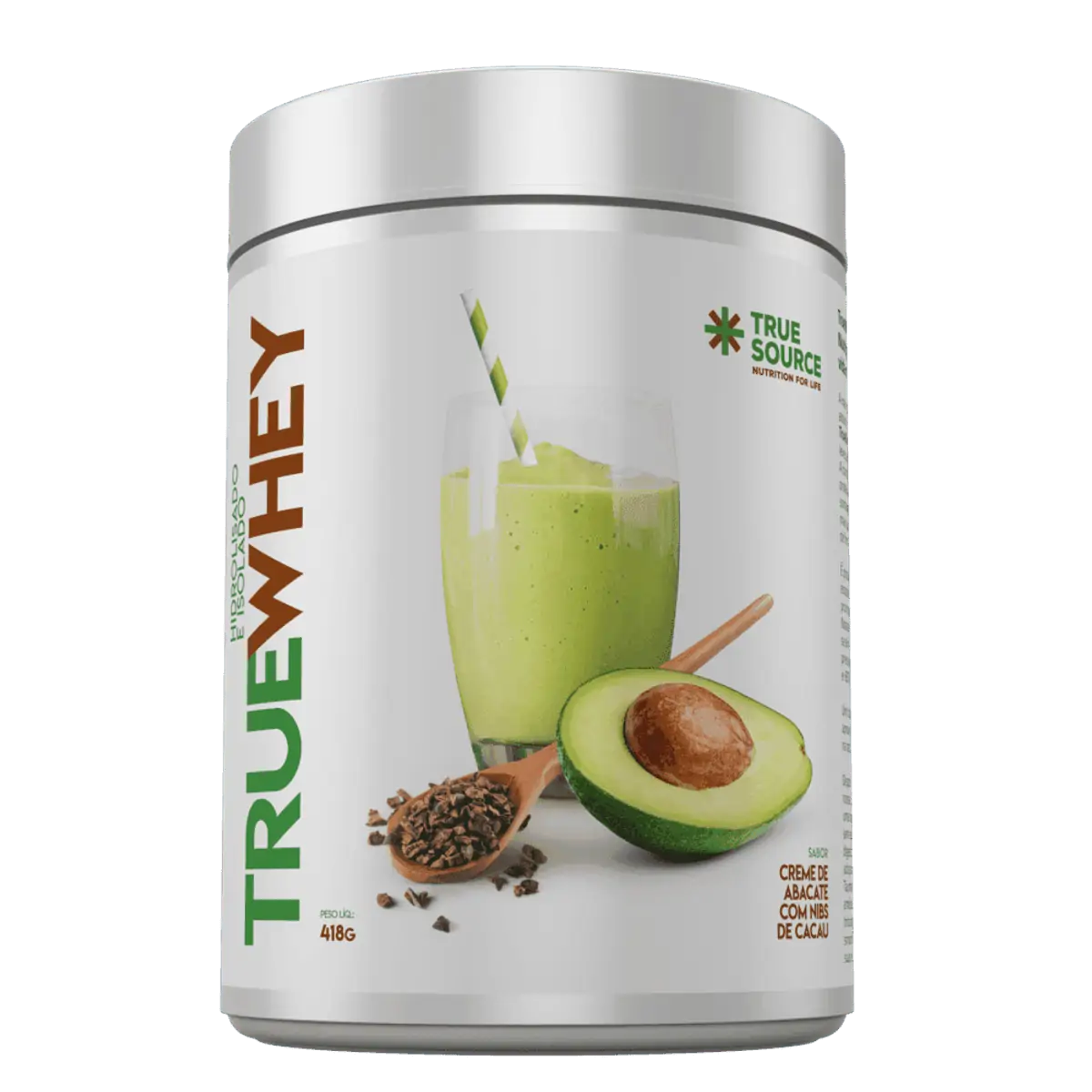 True Whey Protein - Abacate com Nibs de Cacau - 418g - True Source