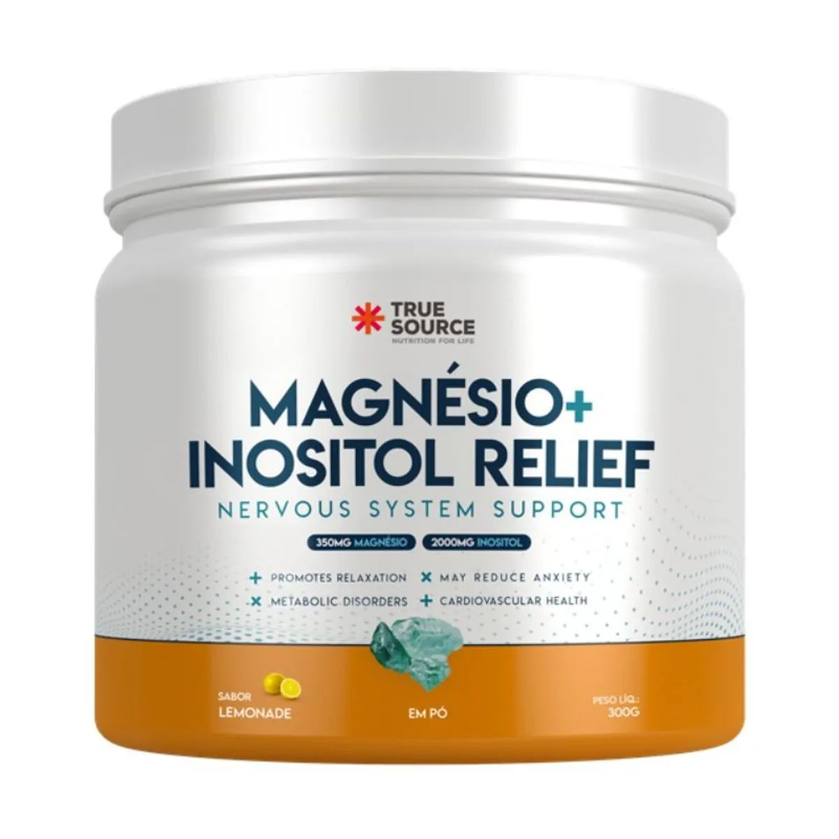 Magnesio + Inositol Relief  Limão Siciliano True Source  300g