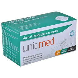 Álcool Swabs Uniqmed Para Assepsia Em Sachê - 100 Unidades