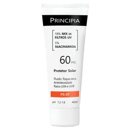 Protetor Solar Facial Principia FPS 60 PS-01 Antioleosidade 40ml Fluido