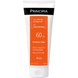 Protetor Solar Corporal Principia FPS 60 Ps-03 Toque Seco Antioleosidade 200ml Fluido
