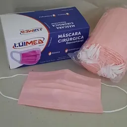 Mascara Tripla Descartavel - Rosa - Luimed - Mascara rosa luimed