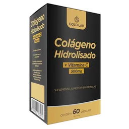 Colágeno Hidrolisado +Vitamina C Gold Lab c/60 Cápsulas