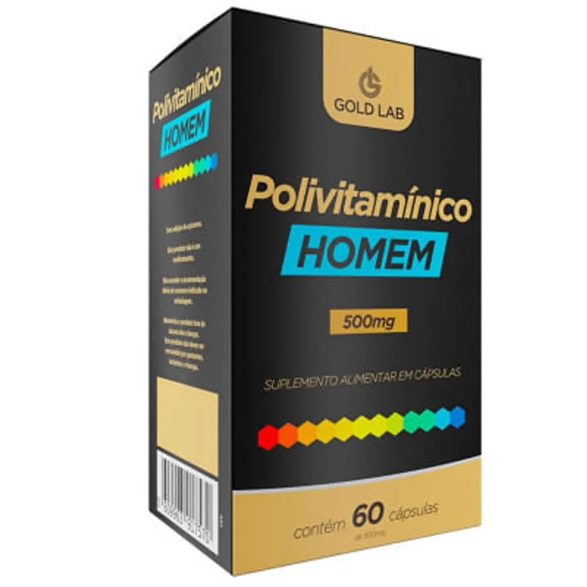 Polivitamínico Homem Gold Lab 60 Cápsulas