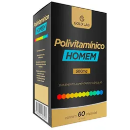 Polivitamínico Homem Gold Lab 60 Cápsulas
