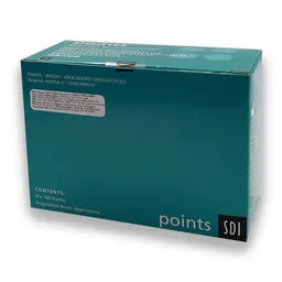 Pincel Microaplicador Points Fino com 100 unidades - SDI - Pincel Microaplicador Points Fino Verde C