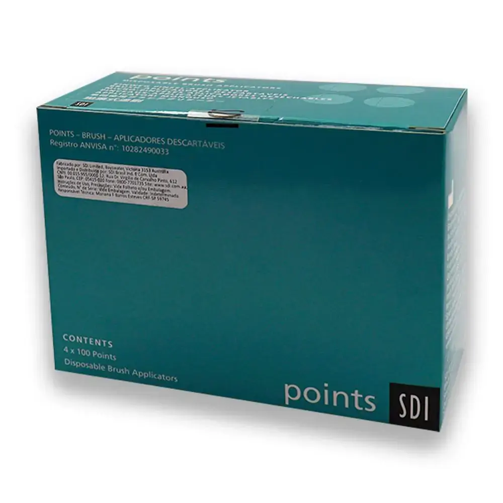 Pincel Microaplicador Points Fino com 100 unidades - SDI - Pincel Microaplicador Points Superfino Ro