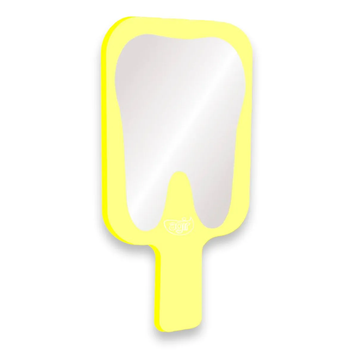 Espelho de Mão Dente - AGIR - Espelho de Mão Dente Amarelo - AGIR