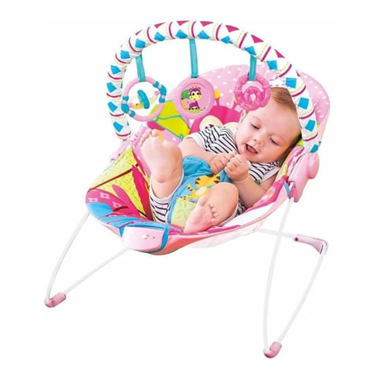 Cadeira de Descanso Carnaval Mastela Até 9 kg Rosa Tropical